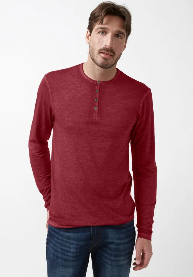 Men Kaduk Red LongSleeve Mens Top Cranberry Buffalo David Bitton Tops and Tees