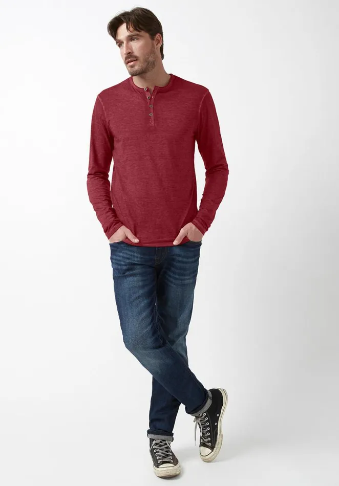 Men Kaduk Red LongSleeve Mens Top Cranberry Buffalo David Bitton Tops and Tees