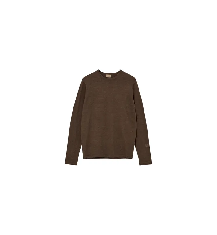 Men Knits MOS MOSH MMGKasey Flame Knit Brown Latte Melange
