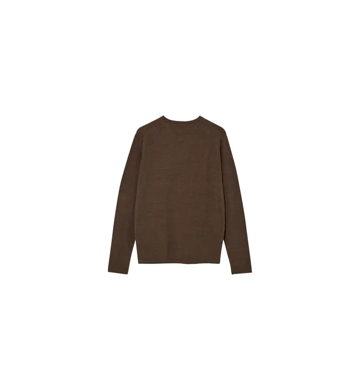 Men Knits MOS MOSH MMGKasey Flame Knit Brown Latte Melange