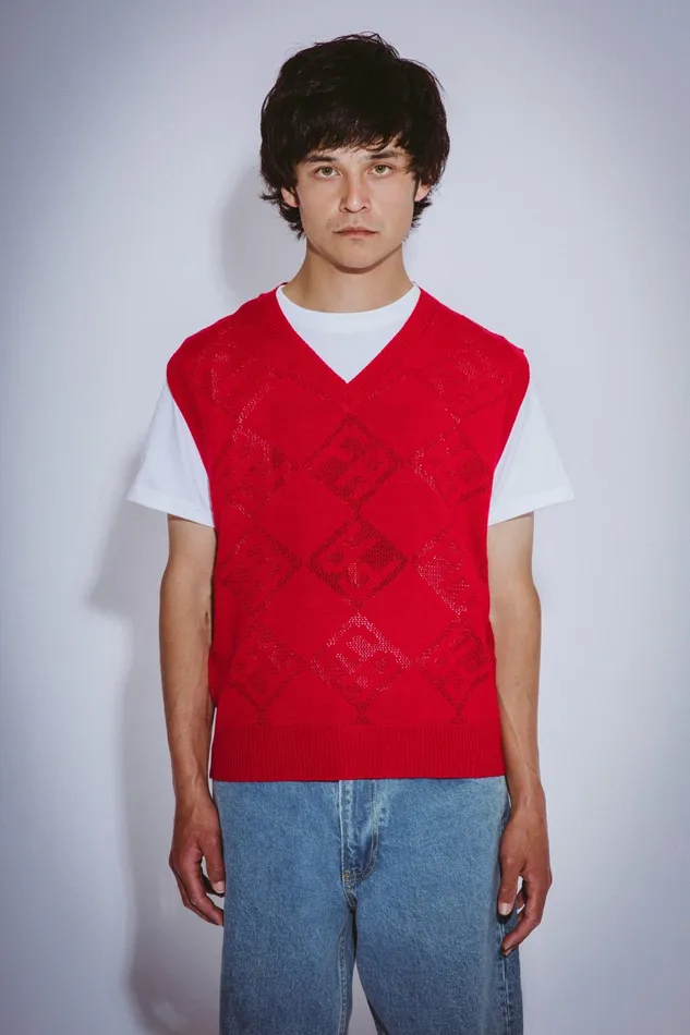 Men Letter Square Vest Fucking Awesome Sweaters Men Letter Square Vest Fucking Awesome Sweaters