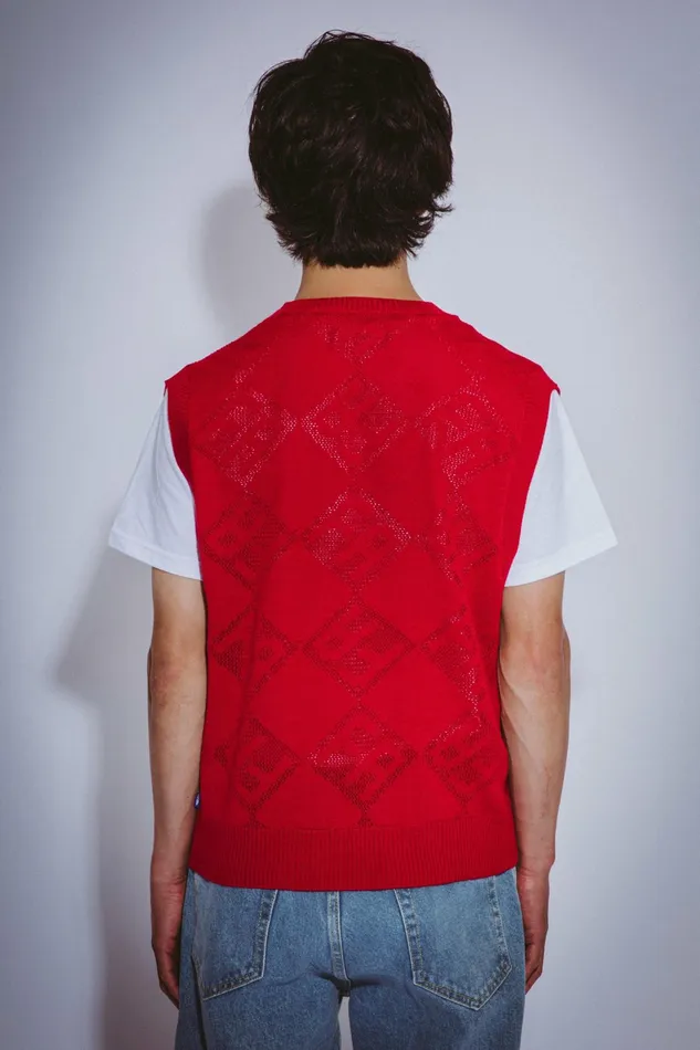 Men Letter Square Vest Fucking Awesome Sweaters Men Letter Square Vest Fucking Awesome Sweaters