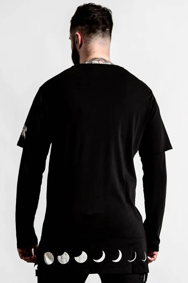 Men Long Sleeves Killstar Shine Bright 2Layer Top
