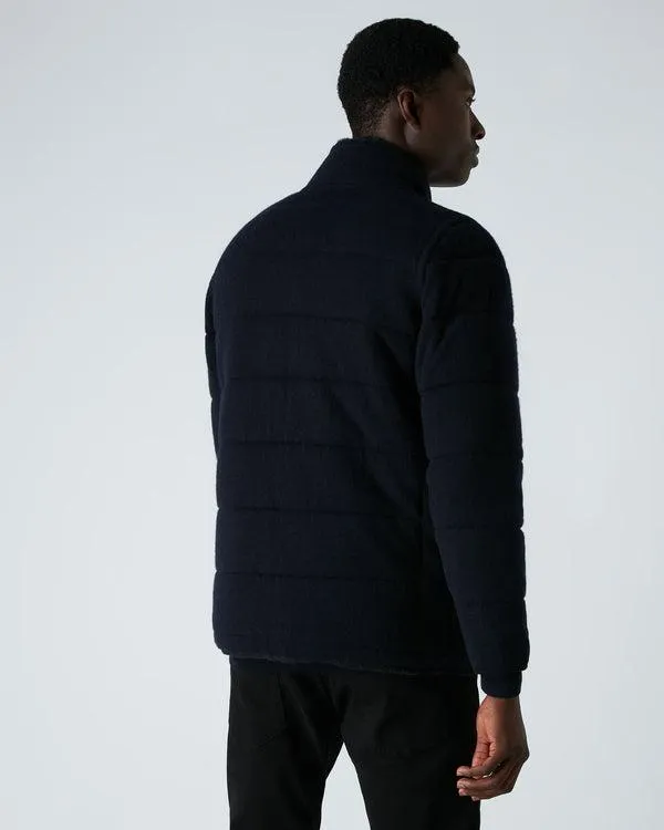 Men Men039s Fur Lined Quilted JacketIn Navy Blue Navy Blue NPeal Coats and Jackets