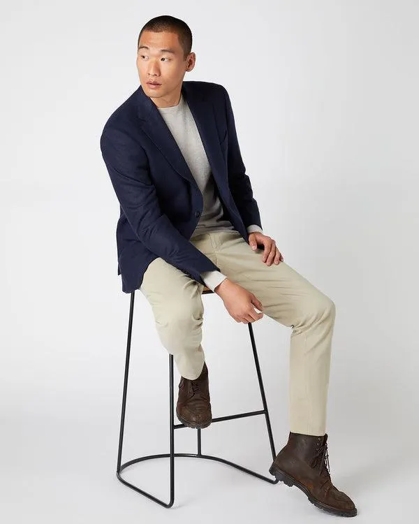 Men Men039s Knitted Cashmere BlazerIn Navy Blue Navy Blue NPeal Coats and Jackets