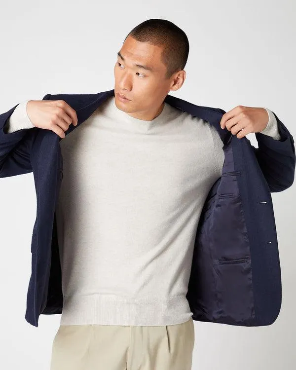 Men Men039s Knitted Cashmere BlazerIn Navy Blue Navy Blue NPeal Coats and Jackets