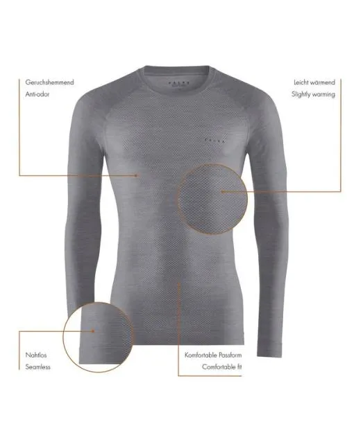 Men Men Long Sleeve Shirt WoolTech Light Holly FALKE Long Sleeve Shirts