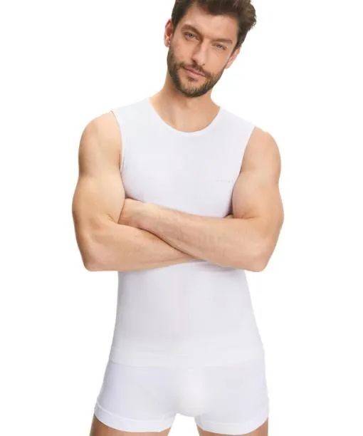 Men Men Singlet Warm White FALKE Short Sleeve Shirts