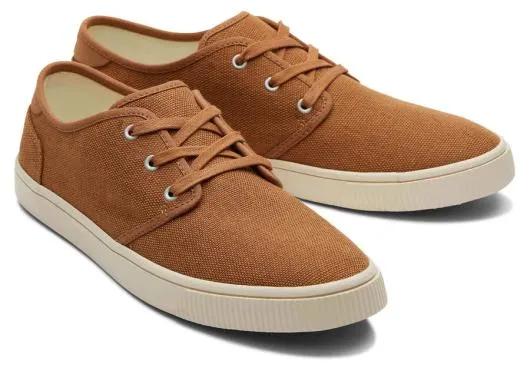Men MenCarlo Tan Heritage Canvas LaceUp Sneaker Tan TOMS Sneakers