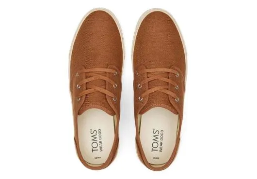 Men MenCarlo Tan Heritage Canvas LaceUp Sneaker Tan TOMS Sneakers