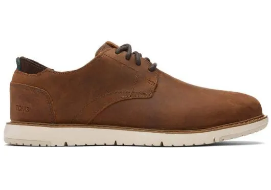Men Navi Brown Water Resistant Dress Shoe Topaz Brown TOMS Dress Shoes