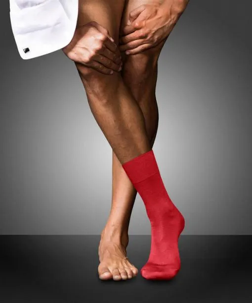 Men No 6 Finest Merino and Silk Men Socks Cardinal FALKE By Material