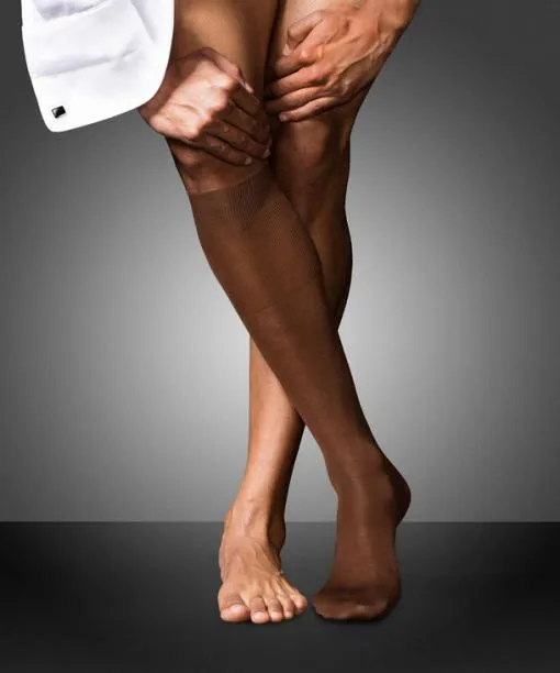Men No 9 Pure Fil Dcosse Men Kneehigh Socks Acacia FALKE By Material