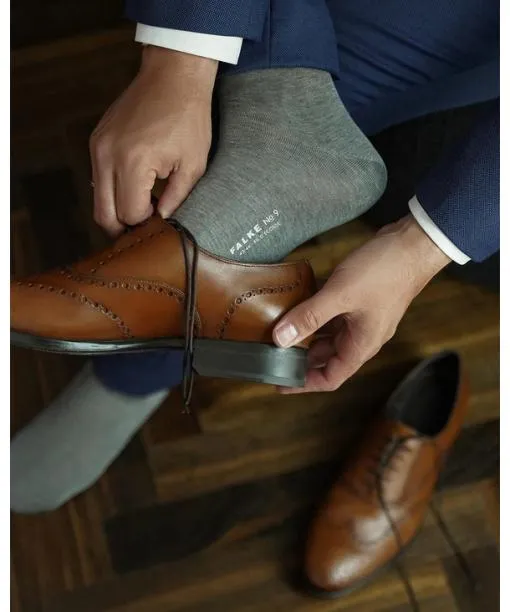 Men No 9 Pure Fil Dcosse Men Socks Brownie Me FALKE Socks