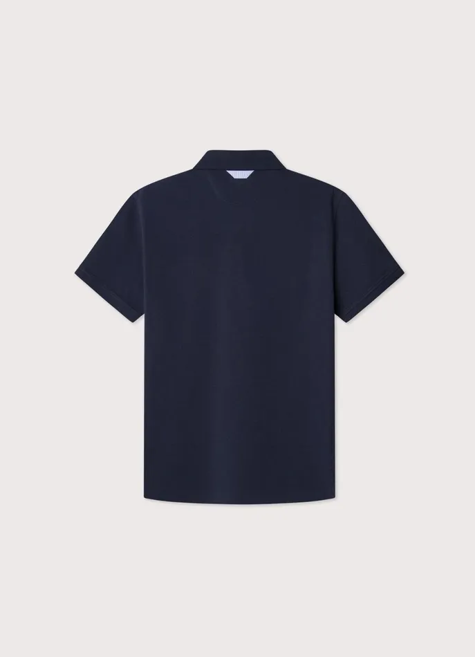 Men Polo Shirts Faonnable Regular Fit Pima Polo Marine Blue