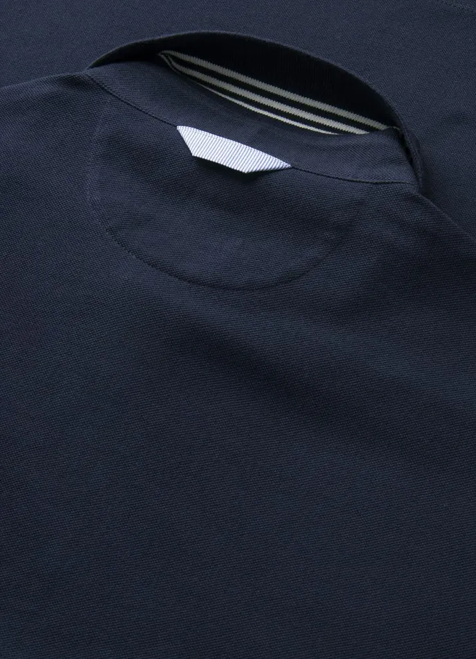 Men Polo Shirts Faonnable Regular Fit Pima Polo Marine Blue