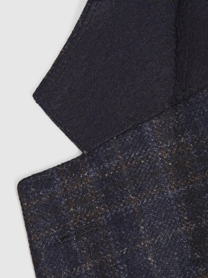 Men Reiss Blazers Jacobson Wool Double Breasted Blazer Navy