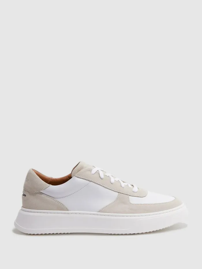 Men Reiss Brands Marais Trainers Off White