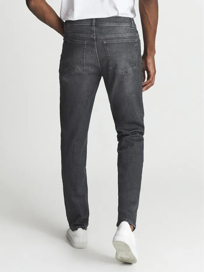 Men Reiss Jeans Harry Slim Fit Washed Jeans Washed Grey