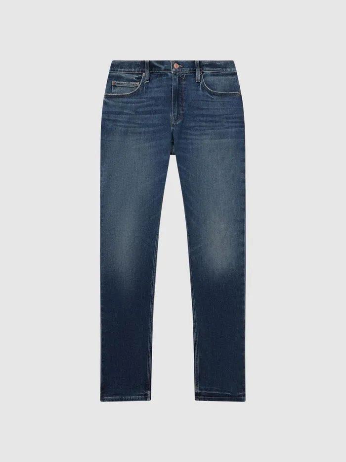 Men Reiss Jeans High Slim Fit Stretch Jeans Parks Blue