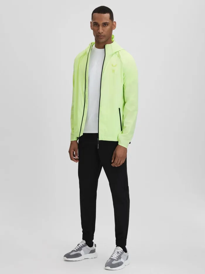 Men Reiss Outerwear and Coats Adler Castore Water Repellent Running Jacket Iced Citrus Yellow