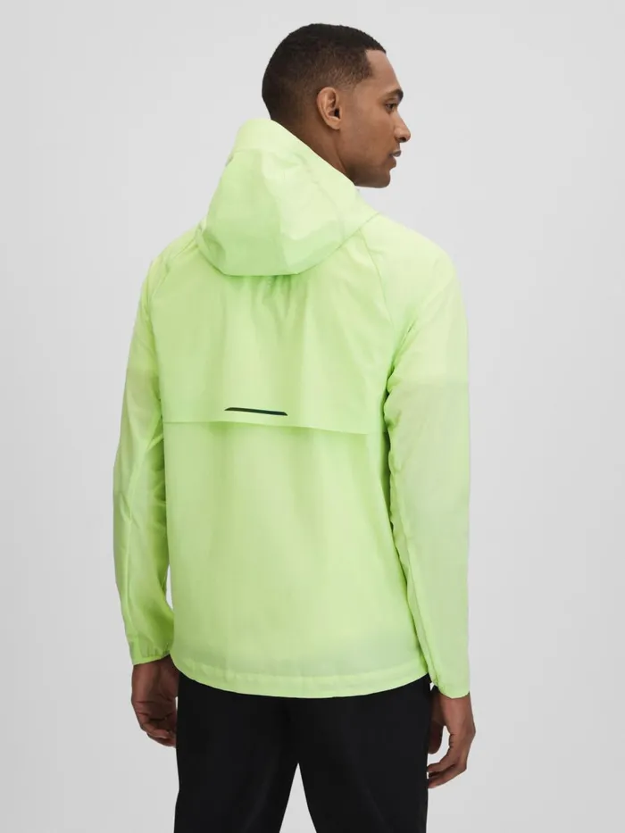Men Reiss Outerwear and Coats Adler Castore Water Repellent Running Jacket Iced Citrus Yellow