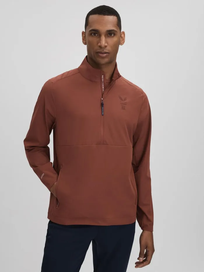 Men Reiss Outerwear and Coats Dalton Castore Water Repellent Track Jacket Rust