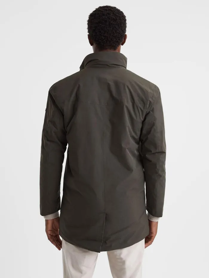 Men Reiss Outerwear and Coats Edition MidLength Coat Dark Olive