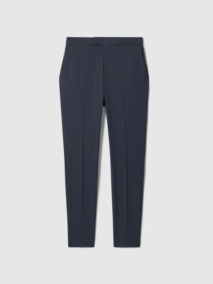Men Reiss Pants Found Relaxed Drawstring Trousers Airforce Blue
