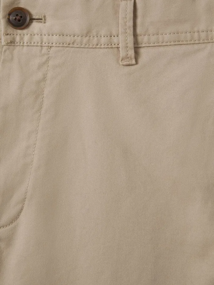 Men Reiss Pants Pitch Slim Fit Washed Cotton Blend Chinos Stone