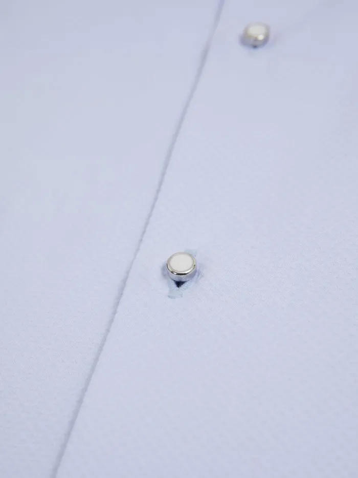 Men Reiss Shirts Marcel Slim Fit Cotton Marcella Tuxedo Shirt Soft Blue