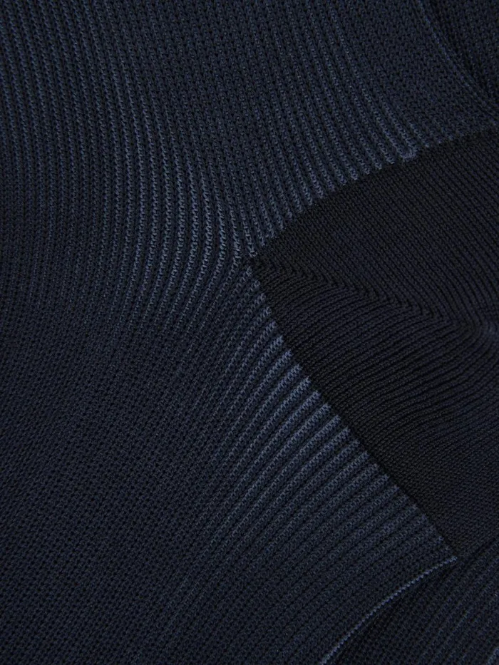 Men Reiss Socks and Underwear Cory Two Tone Cotton Socks Navy