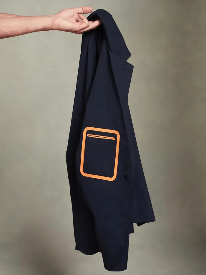 Men Reiss Suits and Tailoring F1 Technical Single Breasted Blazer Navy