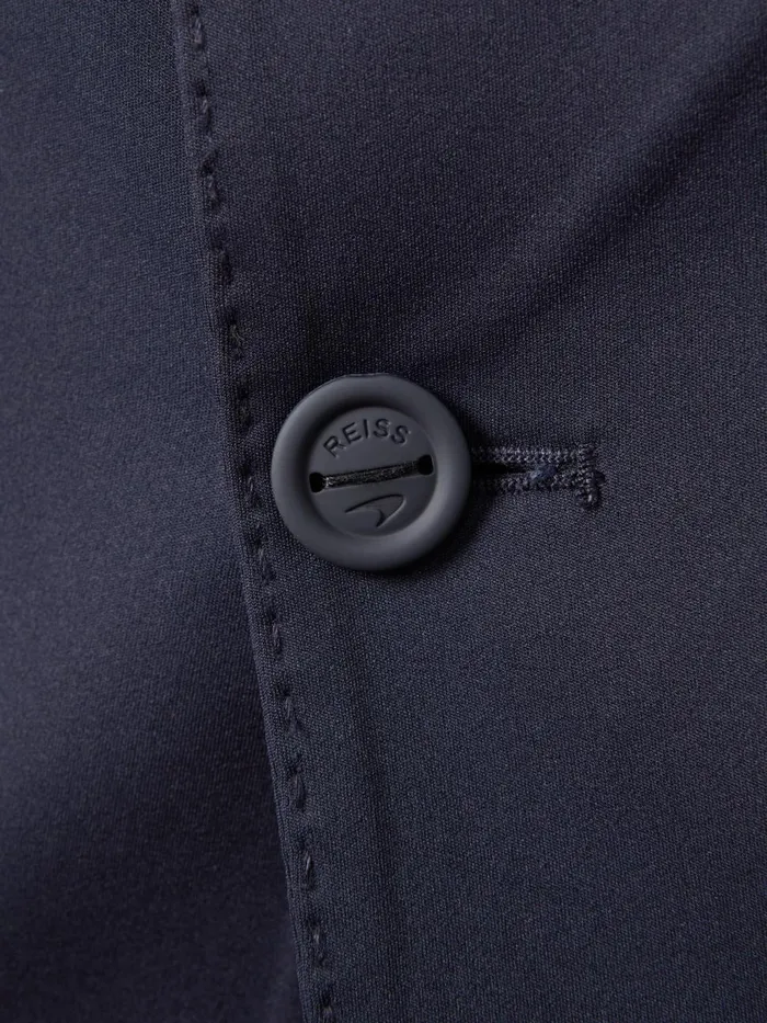 Men Reiss Suits and Tailoring F1 Technical Single Breasted Blazer Navy
