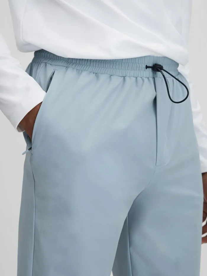 Men Reiss Sweats Hoodies and Joggers Dax Castore Water Repellent Track Pants Blue Silver