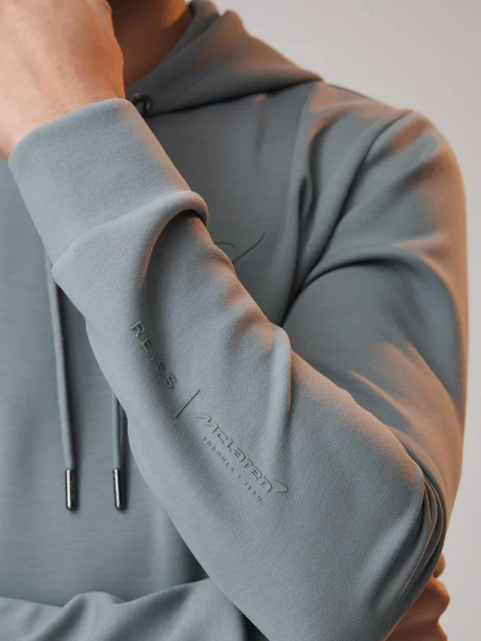 Men Reiss Sweats Hoodies and Joggers F1 Interlock Jersey Hoodie Sage