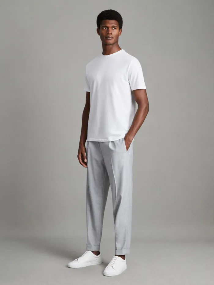 Men Reiss TShirts Bless Marl Crew Neck TShirt White