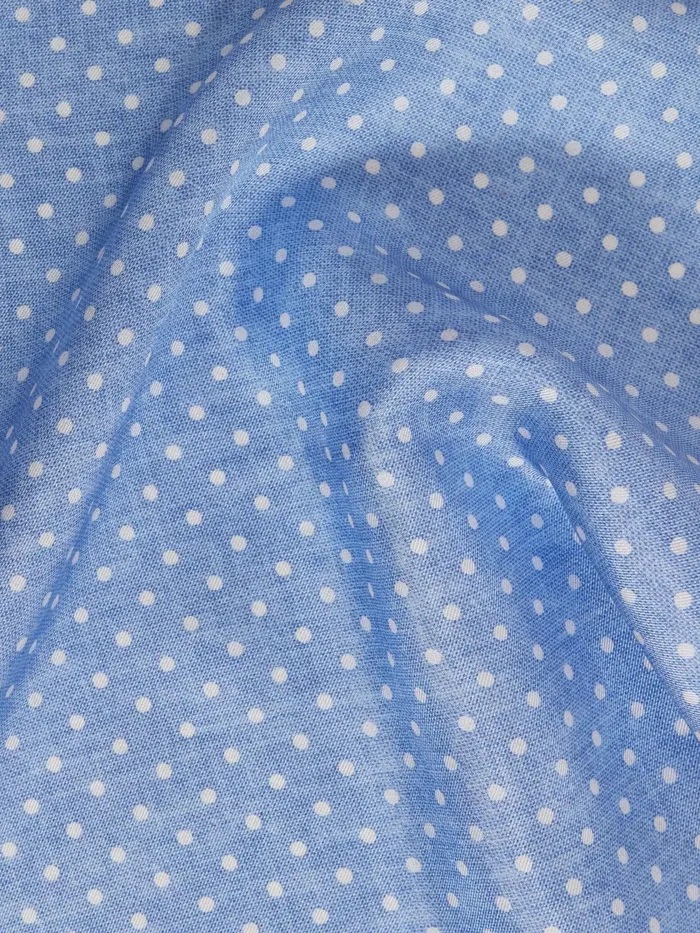 Men Reiss Ties and Pocket Squares Vecchia Silk Polka Dot Pocket Square Sky Blue