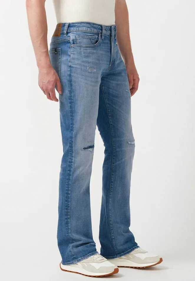 Men Relaxed Boot Game Distressed Indigo Men039s Jeans Indigo Buffalo David Bitton Bootcut King And Relaxed Boot Game