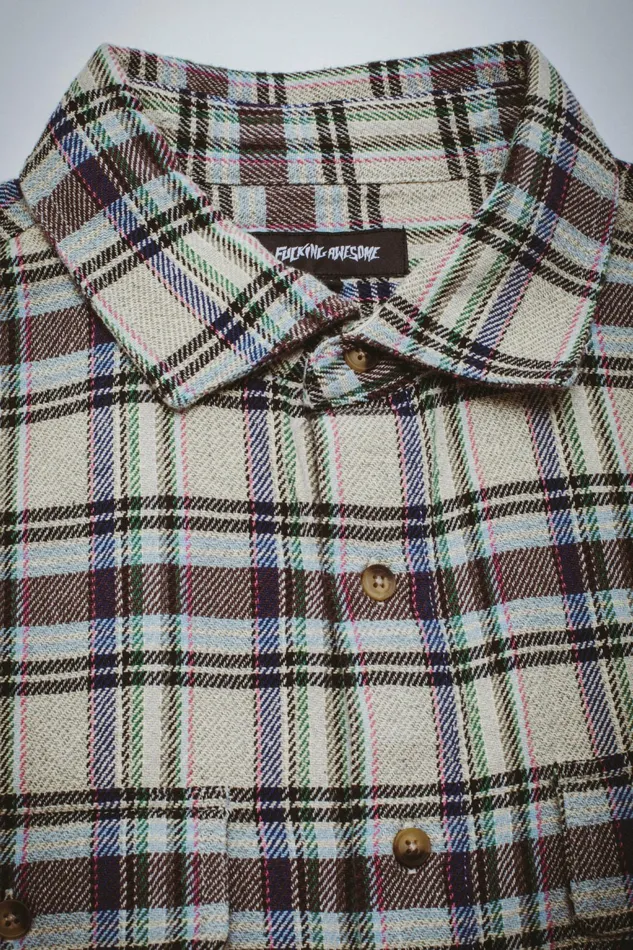 Men Rusty Plaid Flannel Fucking Awesome Shirts Men Rusty Plaid Flannel Fucking Awesome Shirts