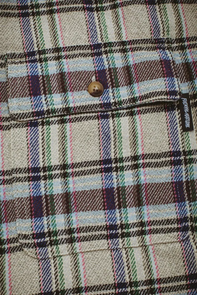 Men Rusty Plaid Flannel Fucking Awesome Shirts Men Rusty Plaid Flannel Fucking Awesome Shirts