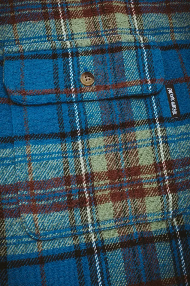 Men Rusty Plaid Flannel Fucking Awesome Shirts Men Rusty Plaid Flannel Fucking Awesome Shirts