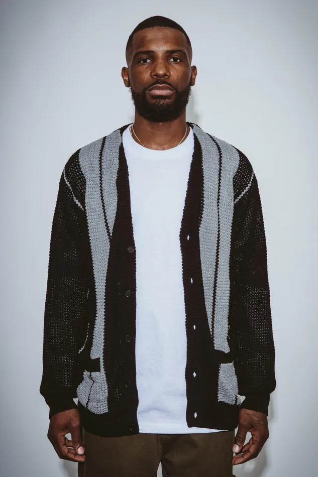 Men School Striped Cardigan Sweater Fucking Awesome Sweaters Men School Striped Cardigan Sweater Fucking Awesome Sweaters