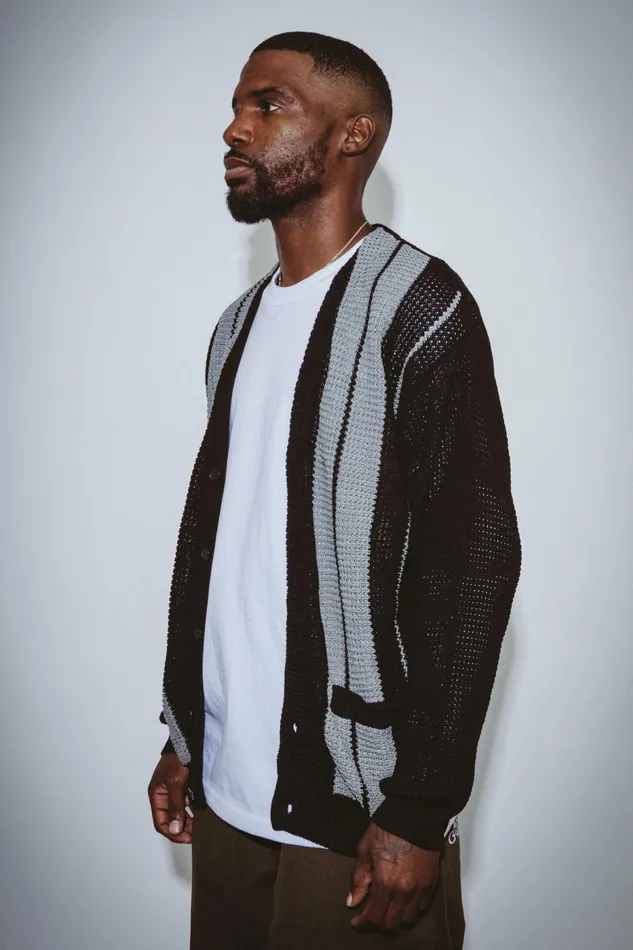 Men School Striped Cardigan Sweater Fucking Awesome Sweaters Men School Striped Cardigan Sweater Fucking Awesome Sweaters