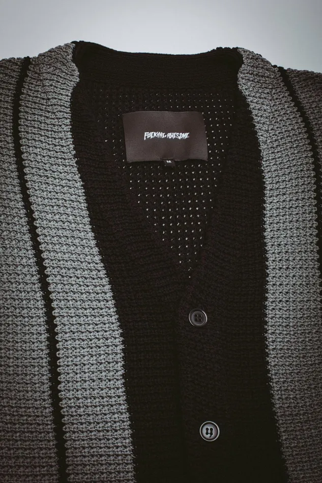 Men School Striped Cardigan Sweater Fucking Awesome Sweaters Men School Striped Cardigan Sweater Fucking Awesome Sweaters