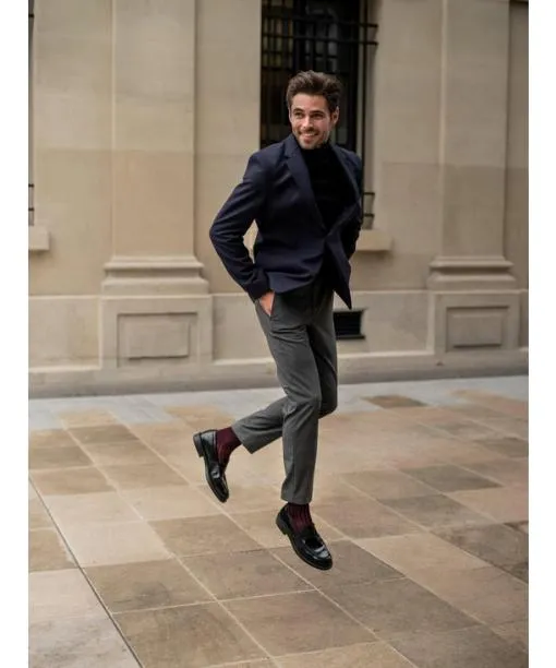 Men Shadow Men Kneehigh Socks Blackberry FALKE Knee High Socks