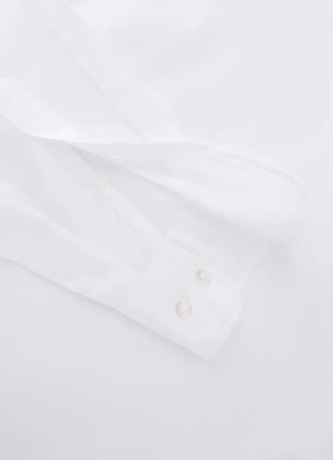 Men Shirts Faonnable Regular Fit Front Pocket Oxford Shirt White