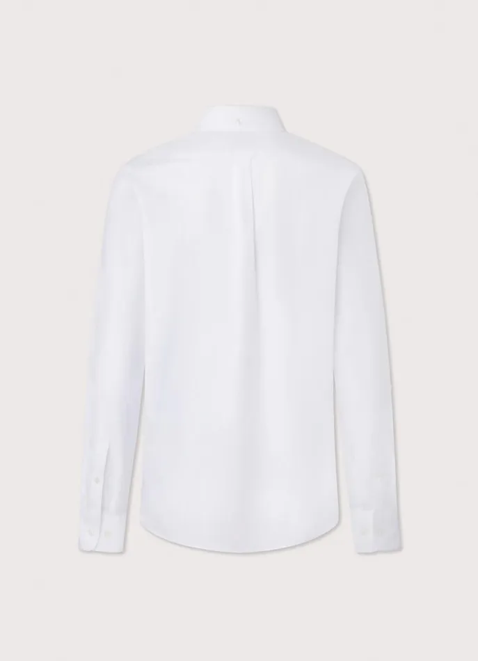 Men Shirts Faonnable Regular Fit Front Pocket Oxford Shirt White