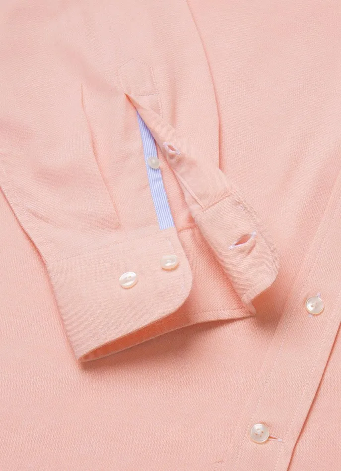 Men Shirts Faonnable Regular Fit Oxford Shirt Acid Orange
