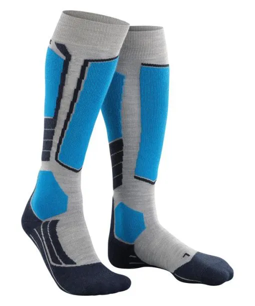 Men SK2 Intermediate Wool Men Skiing Kneehigh Socks Light Grey FALKE Ski Socks